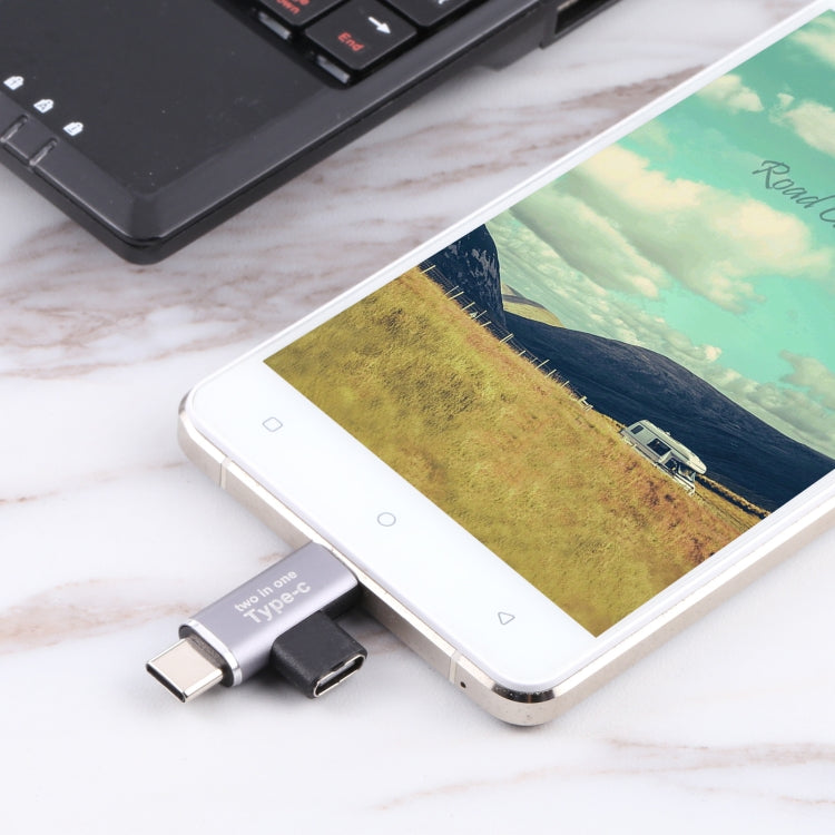 Conversor USB-C / Tipo-C Fêmea para USB-C / Tipo-C Macho + Micro USB Macho, Tipo-C Fêmea para Tipo-C + Micro USB Macho