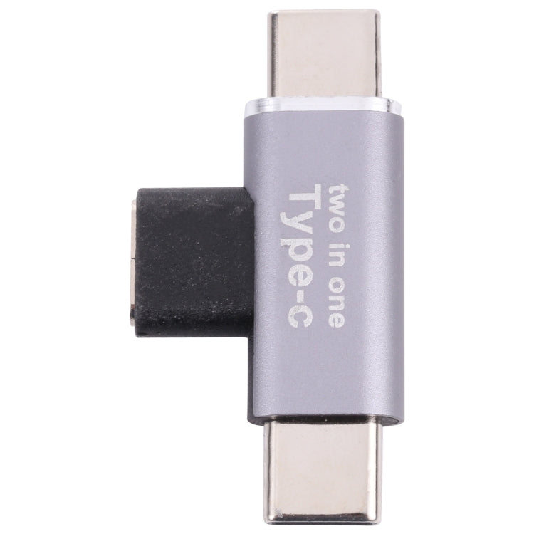Conversor USB-C / Tipo-C Fêmea para USB-C / Tipo-C Macho + USB-C / Tipo-C Macho, Tipo-C Fêmea para Tipo-C Macho