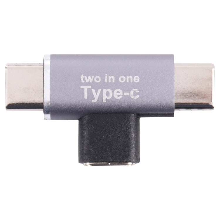 Conversor USB-C / Tipo-C Fêmea para USB-C / Tipo-C Macho + USB-C / Tipo-C Macho, Tipo-C Fêmea para Tipo-C Macho