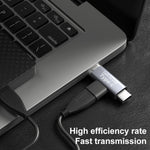 Conversor USB-C / Tipo-C Fêmea para USB-C / Tipo-C Macho + USB-C / Tipo-C Macho, Tipo-C Fêmea para Tipo-C Macho