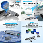 Adaptador HUB 3 Portas USB 2.0 x 2 + USB 3.0 para USB 3.0, USB2.0x2+USB3.0 para USB3.0