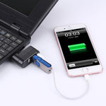 HUB Portátil USB com 3 Portas USB 2.0 e Rotação de 180 Graus na Cabeça