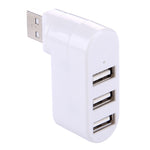 HUB Portátil USB com 3 Portas USB 2.0 e Rotação de 180 Graus na Cabeça