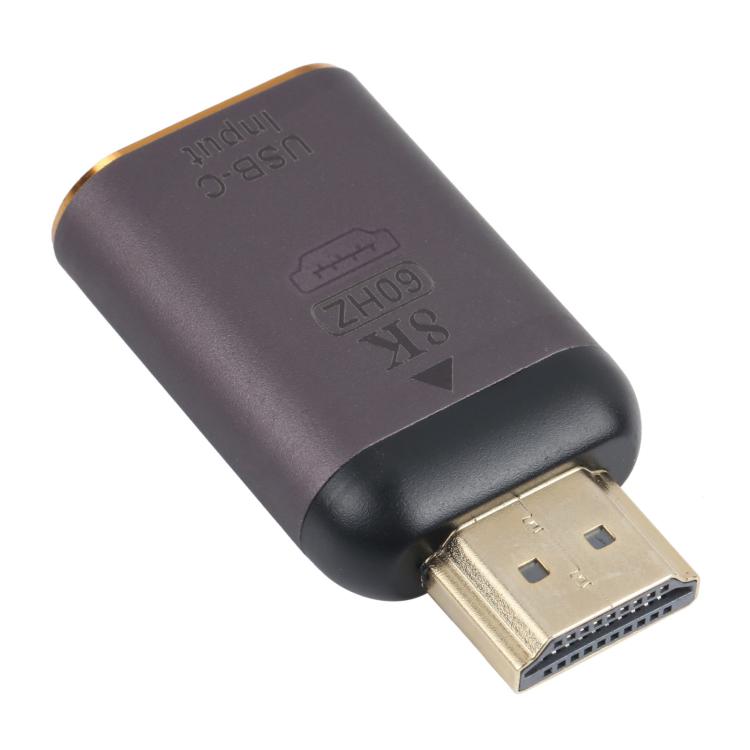 Adaptador USB-C / Type-C Fêmea para HDMI Macho 8K 60Hz, Type-C Fêmea para HDMI Macho