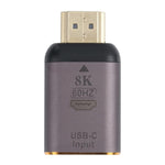 Adaptador USB-C / Type-C Fêmea para HDMI Macho 8K 60Hz, Type-C Fêmea para HDMI Macho