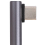 Adaptador Cotovelo USB 3.1 Type-C Macho para USB 3.1 Type-C Fêmea, USB 3.1 Type-C Macho para USB 3.1 Type-C Fêmea