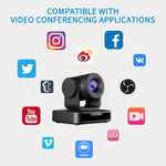 Câmara de Videoconferência FEELWORLD USB10X com Zoom Óptico 10X 1080P USB PTZ, Plugue UE e EUA, USB10X