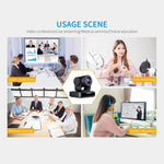 Câmara de Videoconferência FEELWORLD USB10X com Zoom Óptico 10X 1080P USB PTZ, Plugue UE e EUA, USB10X