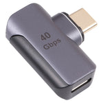 Adaptador Cotovelo USB-C / Type-C Macho para Fêmea 40Gbps, Type-C 4.0 M para F Cotovelo