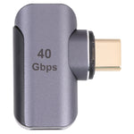Adaptador Cotovelo USB-C / Type-C Macho para Fêmea 40Gbps, Type-C 4.0 M para F Cotovelo