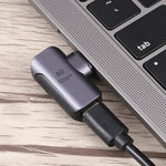 Adaptador Cotovelo USB-C / Type-C Macho para Fêmea 40Gbps, Type-C 4.0 M para F Cotovelo