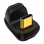 Adaptador USB-C / Type-C 4.0 Macho para Fêmea 40Gbps, Type-C 4.0 M para F Duplo Cotovelo