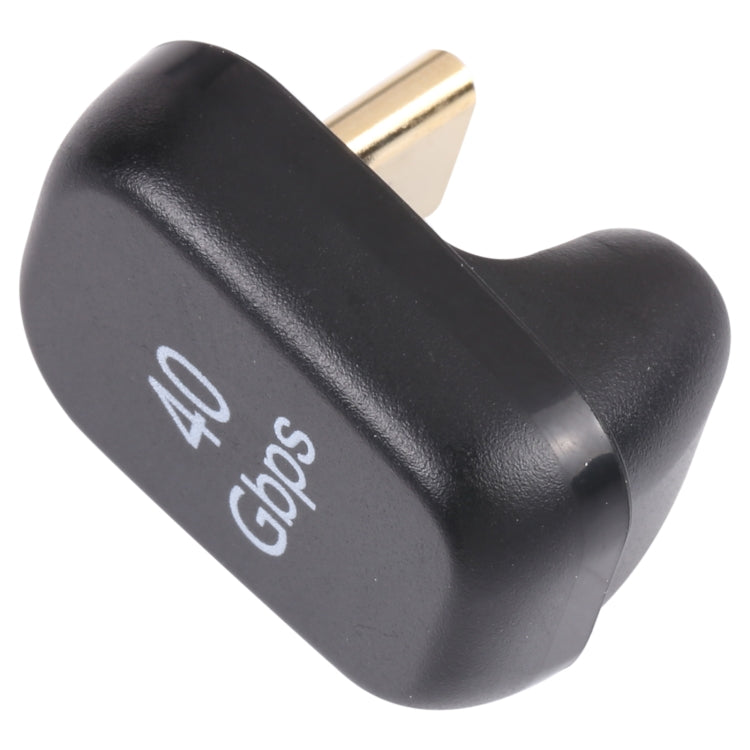 Adaptador USB-C / Type-C 4.0 Macho para Fêmea 40Gbps, Type-C 4.0 M para F Duplo Cotovelo