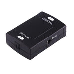 Adaptador Conversor de Áudio Digital Entrada Coaxial RCA para Saída Óptica Toslink, Entrada Coaxial RCA