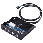 Painel Frontal para Baía de Expansão de Disquete 3,5 polegadas com Adaptador HUB 4 Portas USB 2.0