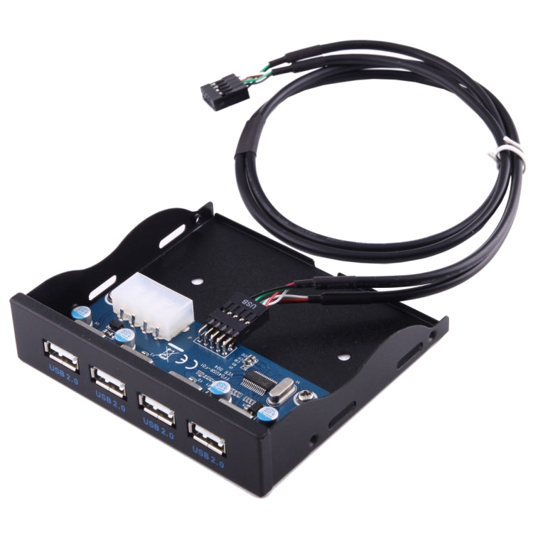 Painel Frontal para Baía de Expansão de Disquete 3,5 polegadas com Adaptador HUB 4 Portas USB 2.0