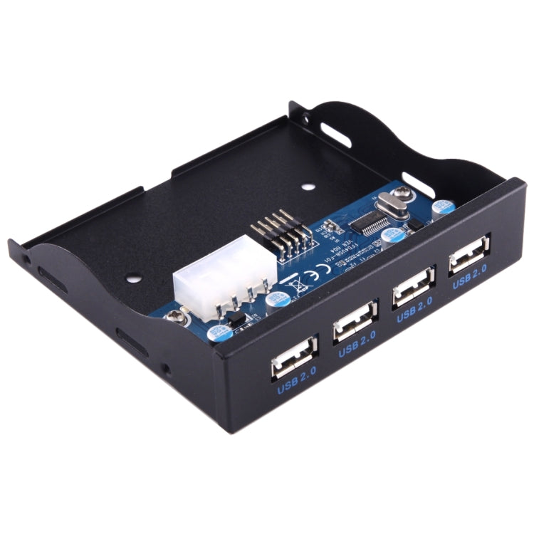Painel Frontal para Baía de Expansão de Disquete 3,5 polegadas com Adaptador HUB 4 Portas USB 2.0
