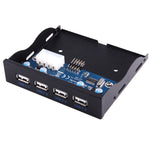 Painel Frontal para Baía de Expansão de Disquete 3,5 polegadas com Adaptador HUB 4 Portas USB 2.0