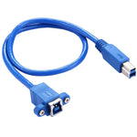 Cabo de Dados Adaptador USB 3.0 B Fêmea para B Macho 50cm para Impressora / Scanner, BF para BM, Comprimento: 50cm