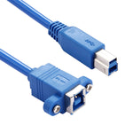 Cabo de Dados Adaptador USB 3.0 B Fêmea para B Macho 50cm para Impressora / Scanner, BF para BM, Comprimento: 50cm