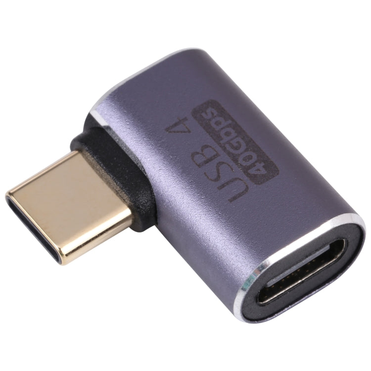 Adaptador Cotovelo USB-C / Type-C Macho para Fêmea 40Gbps, Type-C 4.0 M para F Cotovelo 1