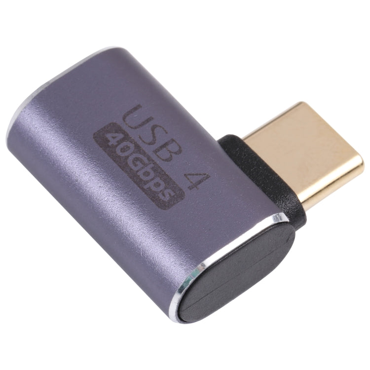 Adaptador Cotovelo USB-C / Type-C Macho para Fêmea 40Gbps, Type-C 4.0 M para F Cotovelo 1