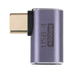 Adaptador Cotovelo USB-C / Type-C Macho para Fêmea 40Gbps, Type-C 4.0 M para F Cotovelo 1