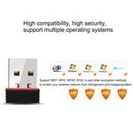 Adaptador WiFi USB 2.0 RTL8188 150Mbps 2.4GHz Cartão de Rede Externo
