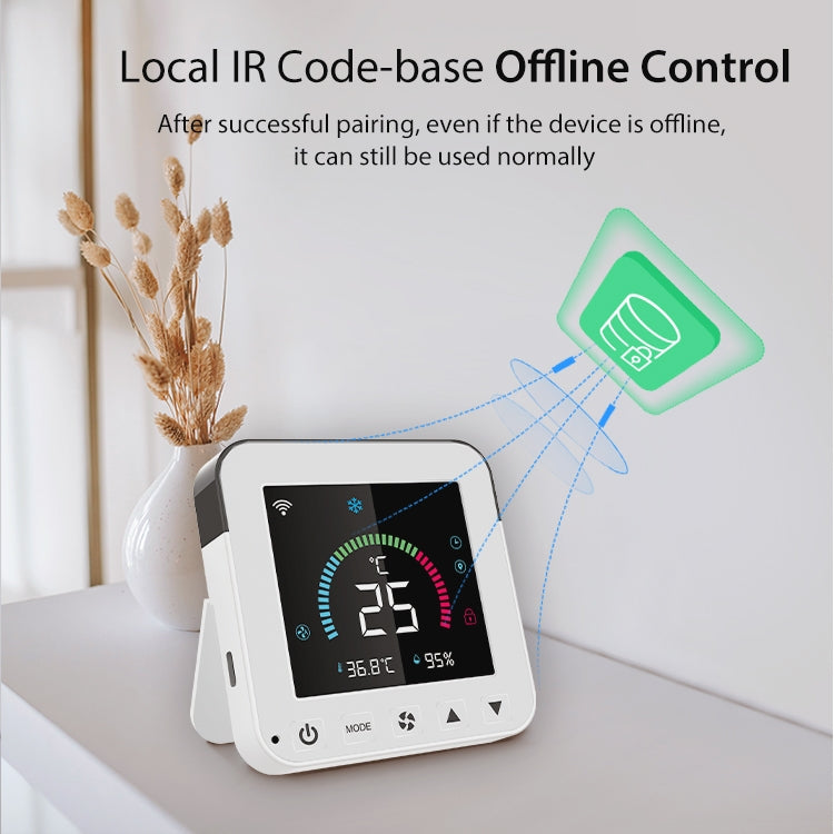Controlador Termostato de Ar Condicionado Infravermelho com Ecrã Colorido Inteligente WiFi NEO NAS-RT01W