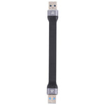 Cabo de carregamento rápido e sincronização de dados USB macho para USB macho 10Gbps, cabo plano e flexível, USB macho para USB macho