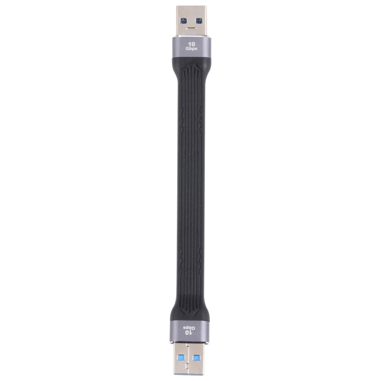Cabo de carregamento rápido e sincronização de dados USB macho para USB macho 10Gbps, cabo plano e flexível, USB macho para USB macho
