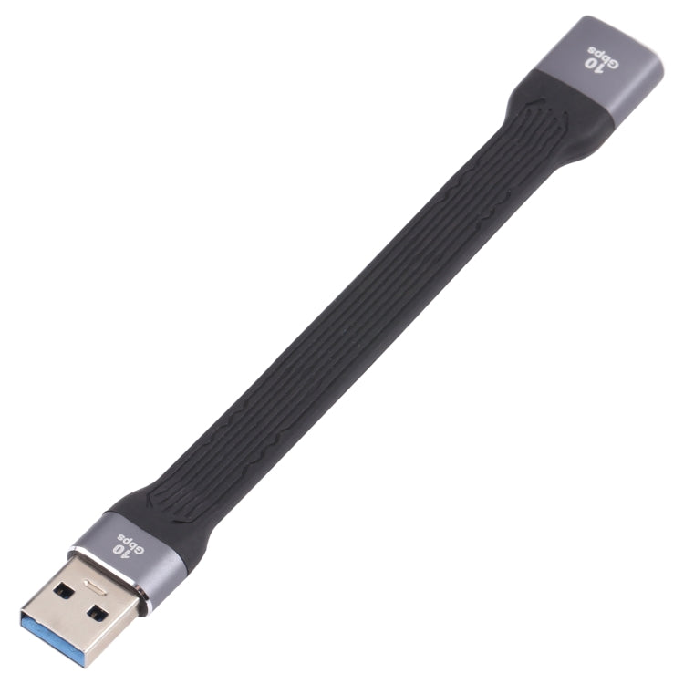 Cabo de carregamento rápido e sincronização de dados USB macho para USB fêmea 10Gbps, cabo plano e flexível, USB macho para USB fêmea