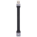 Cabo de carregamento rápido e sincronização de dados USB macho para USB fêmea 10Gbps, cabo plano e flexível, USB macho para USB fêmea