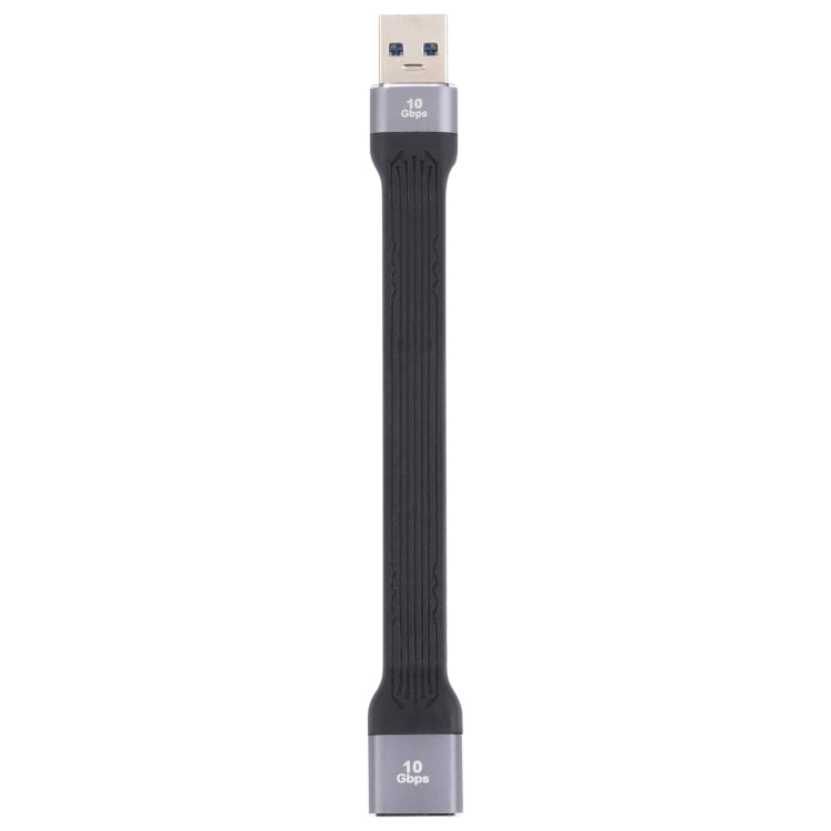 Cabo de carregamento rápido e sincronização de dados USB macho para USB fêmea 10Gbps, cabo plano e flexível, USB macho para USB fêmea