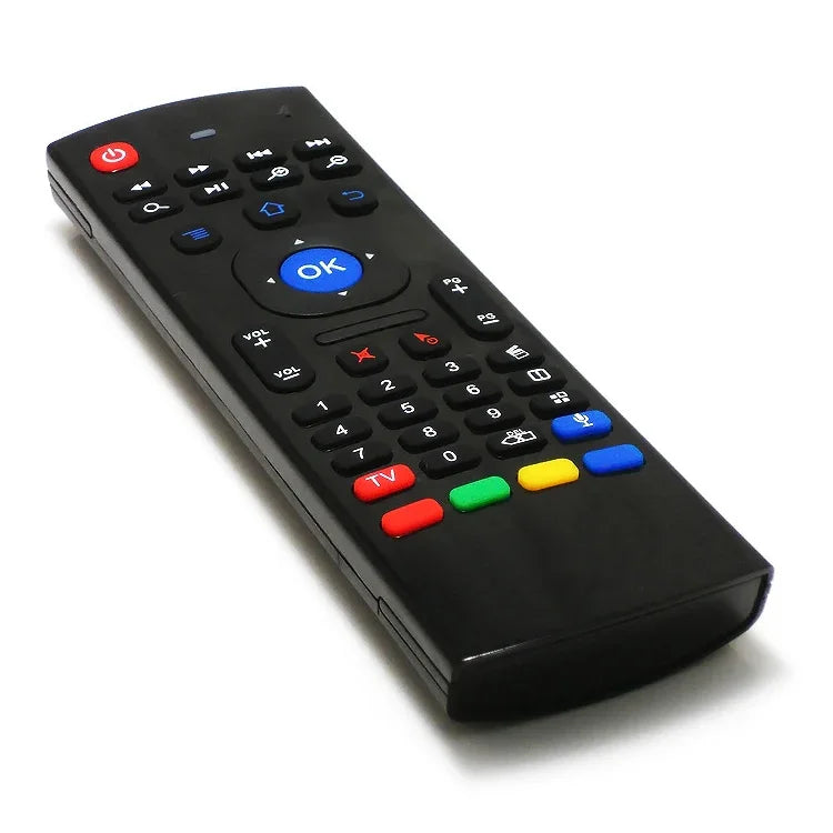 Teclado e Comando Remoto Air Mouse Fly Sem Fios 2.4GHz Versão com Voz MX3 com Giroscópio
