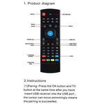 MX3-L Voice without Backlit 2.4GHz Fly Air Mouse Wireless Keyboard Remote Control, Voice without Backlit