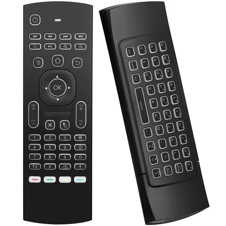 Comando Remoto Air Mouse Fly Sem Fios 2.4GHz com Voz e Retroiluminação MX3-L, Voz com Retroiluminação