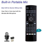 Comando Remoto Air Mouse Fly Sem Fios 2.4GHz com Voz e Retroiluminação MX3-L, Voz com Retroiluminação