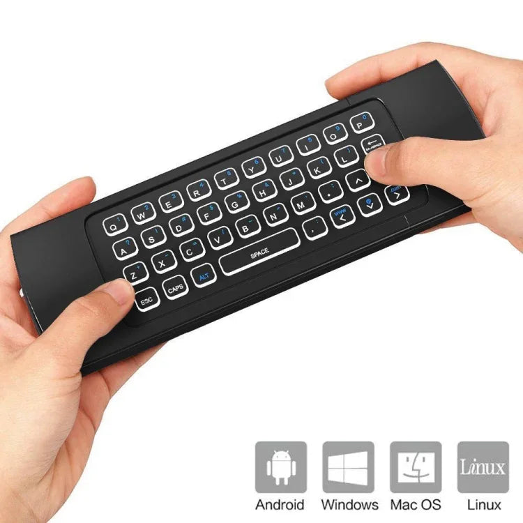 Comando Remoto Air Mouse Fly Sem Fios 2.4GHz com Voz e Retroiluminação MX3-L, Voz com Retroiluminação