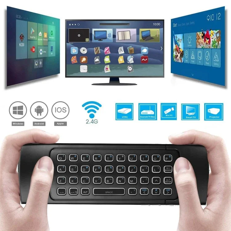 Comando Remoto Air Mouse Fly Sem Fios 2.4GHz com Voz e Retroiluminação MX3-L, Voz com Retroiluminação