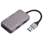 Adaptador NK-3049HD 6 em 1 USB macho para ranhura de cartão MS / TF + USB 3.0 + 3 USB 2.0 fêmea, NK-3049HD