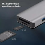 Adaptador NK-3049HD 6 em 1 USB macho para ranhura de cartão MS / TF + USB 3.0 + 3 USB 2.0 fêmea, NK-3049HD
