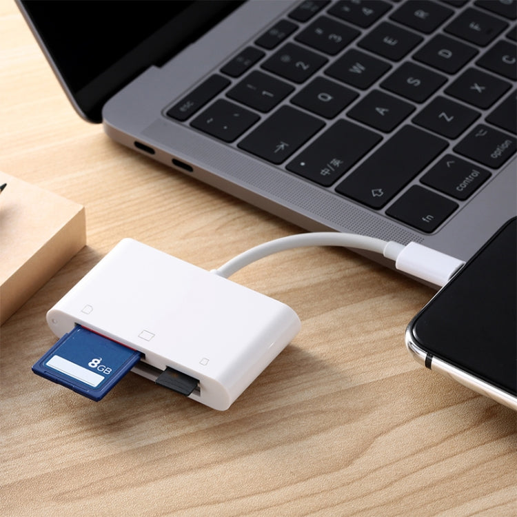 Leitor de cartão 3 em 1 NK-1011 CF / TF / SD para dispositivos 8 pinos, NK-1011