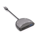 Adaptador NK-3039 5 em 1 USB-C / Type-C macho para ranhura de cartão TF / SD + 3 USB fêmea, NK-3039