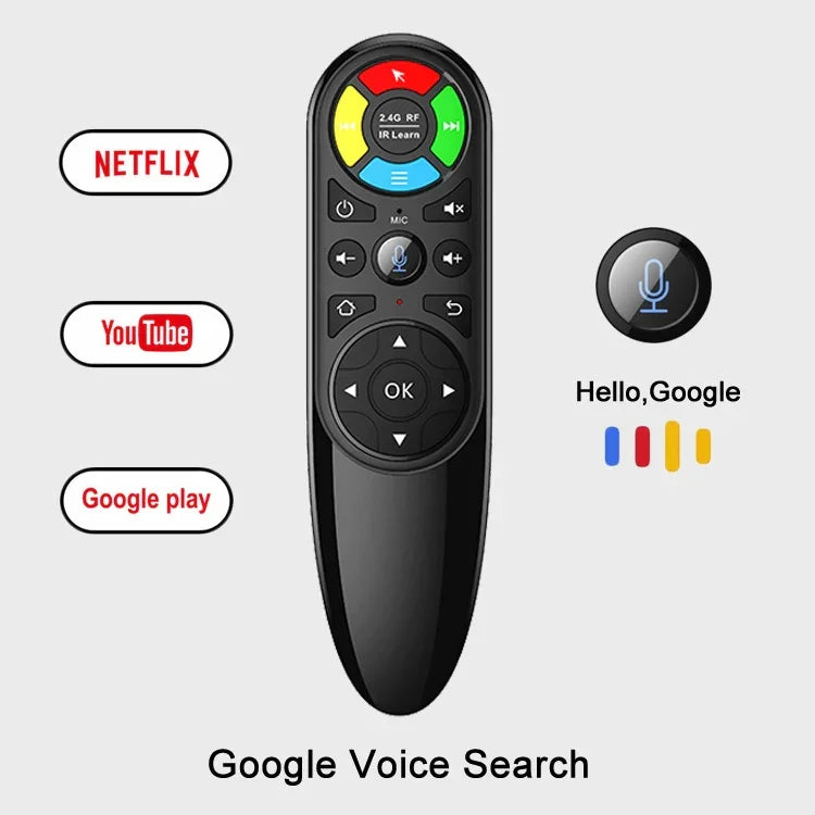 Comando Remoto Air Mouse Sem Fios 2.4G Versão Standard Q6 com Voz
