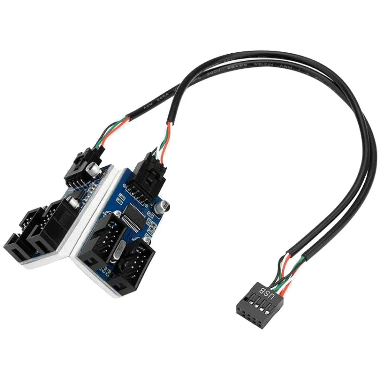 Rocketek HC427 Adaptador HUB USB2.0 9 Pinos Divisor de Um para Quatro, Um para Quatro
