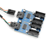 Rocketek HC427 Adaptador HUB USB2.0 9 Pinos Divisor de Um para Quatro, Um para Quatro