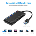 Leitor de Cartões Multifuncional Rocketek CR7 USB3.0 CF / XD / MS / SD / TF 7 em 1, USB3.0