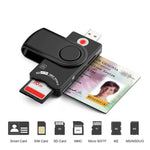 Leitor de Cartões Inteligente Rocketek SCR10 USB2.0 para Smart Card / SD / TF / M2 / MS / SIM, SCR10