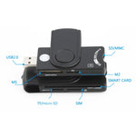Leitor de Cartões Inteligente Rocketek SCR10 USB2.0 para Smart Card / SD / TF / M2 / MS / SIM, SCR10